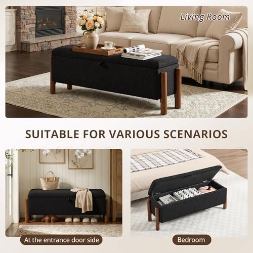 55'' Modern Storage Ottoman Benches - Image 5