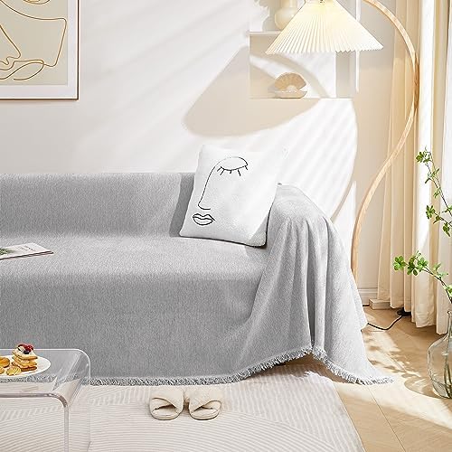 MEETSKY Couch Cover Sectional L Shape Sofa Covers Protector Sofa Throw Cover - Image 2