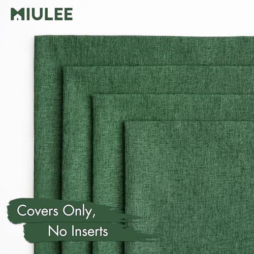 MIULEE Pack of 4 Christmas Decorative Outdoor Throw Pillow Covers Linen - Image 5