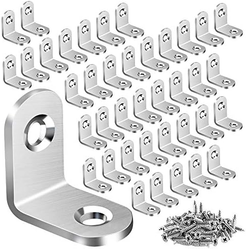 Vicuna R 40PCS L Bracket Corner Brace, Stainless Steel Corner Bracket by Vicuna+R
