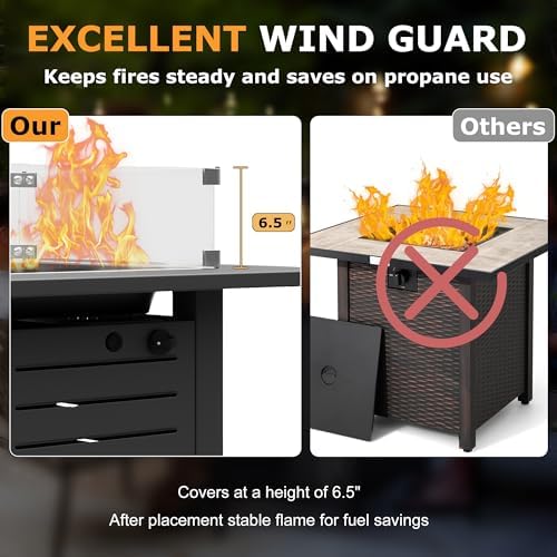 5-Piece Patio Set with 28 in Propane Fire Pit - Image 5