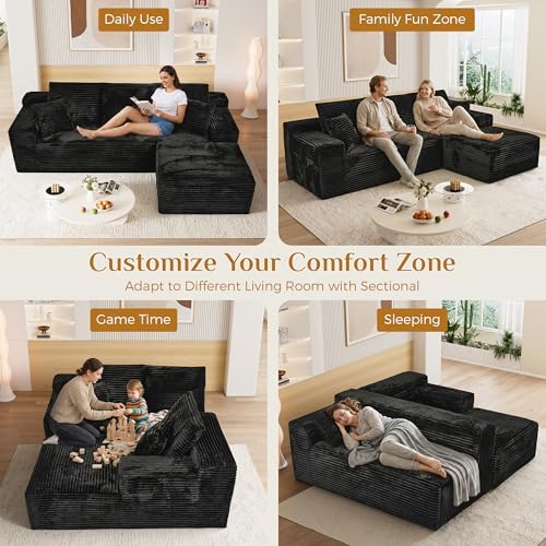 108" Boneless Cloud Sectional Couches - Image 5