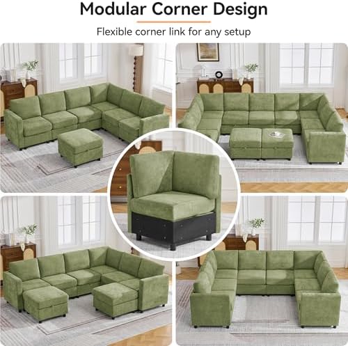 127'' Oversized U Shaped Modular Sofa, Sectional Couches - Image 6