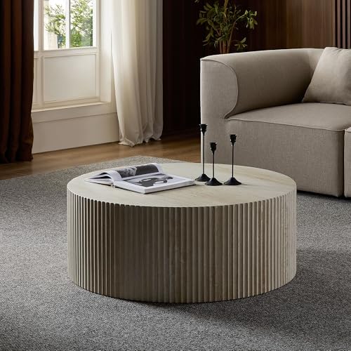 JUSTONE 35.4 Inch Round Coffee Table - Image 5