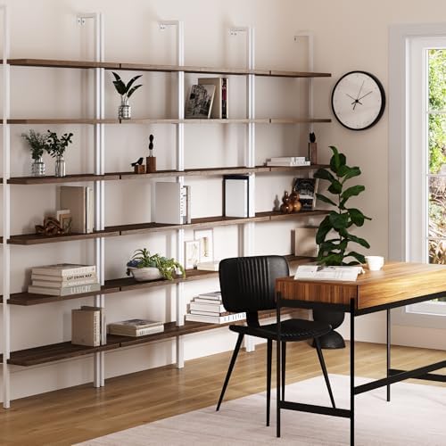 Nathan James Theo 6-Shelf Tall Bookcase, Wall Mount Bookshelf - Image 3
