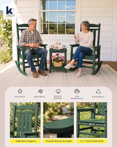 KINGYES Oversized Outdoor Rocking Chair - Image 5