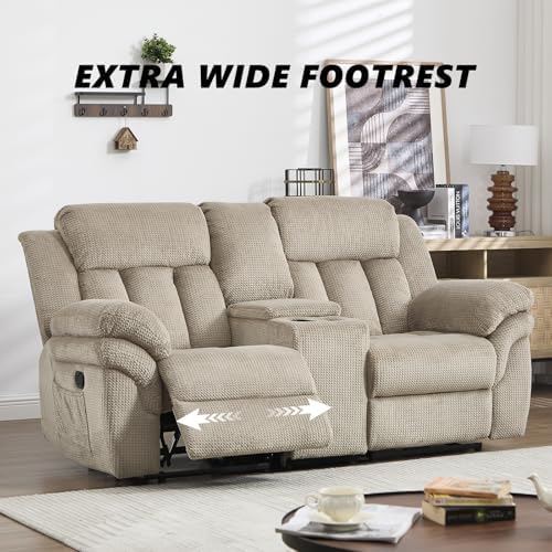 CANMOV Recliner Sofa Set, Manual Recliner Loveseat - Image 4