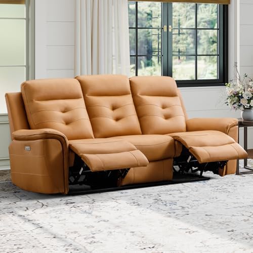 EBELLO Power Recliner Sofa Couch, Breathable Faux Leather Reclining Couches - Image 6