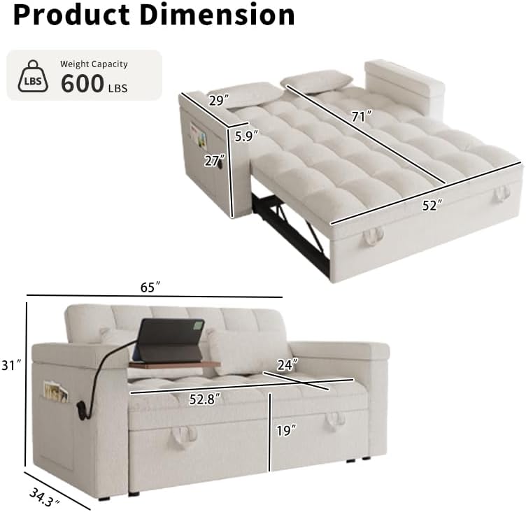 Full Sleeper Sofa Bed - Image 2