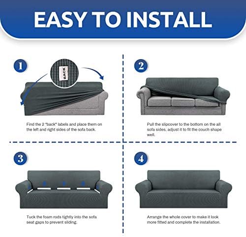 KEKUOU Stretch Chair Sofa Slipcover, Single Couch Cover - Image 4