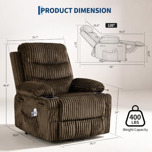 Garvee Oversized Power Lift Recliner Chair - Image 2