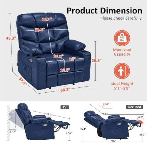 MCombo Power Lift Recliner Elderly, Leather R7289 - Image 3