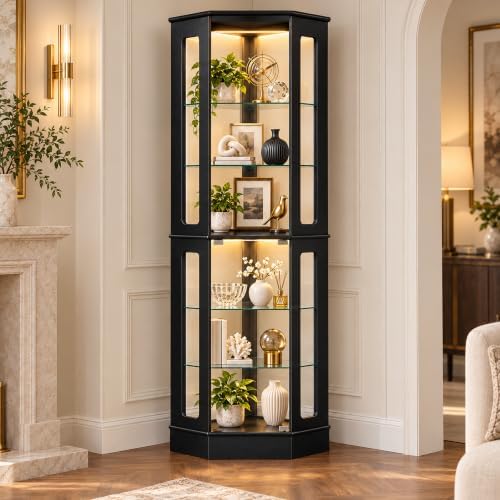 kepptory 72" Tall Corner Display Cabinet by kepptory