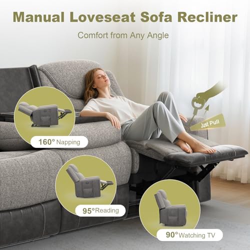 Dresegmt Manual Recliner Sectional Sofa - Image 5