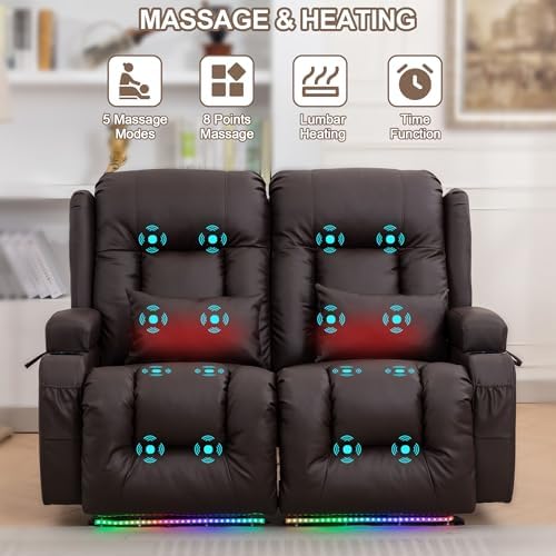 TUNYI Power Loveseat Recliner Sofa - Image 5
