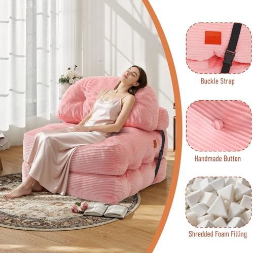 Folding Sofa Bed, Convertible Sleeper Chair - Image 5