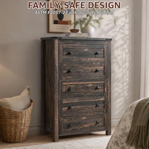 RedLemon Farmhouse 48" 5-Drawer Dresser - Image 3