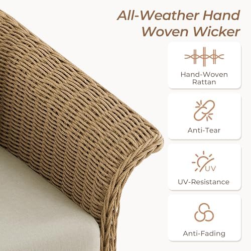 CHITA Wicker Outdoor Side Table, Rattan End Table - Image 4