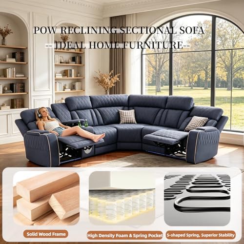 Power Reclining Sectional Sofa Set - Image 6
