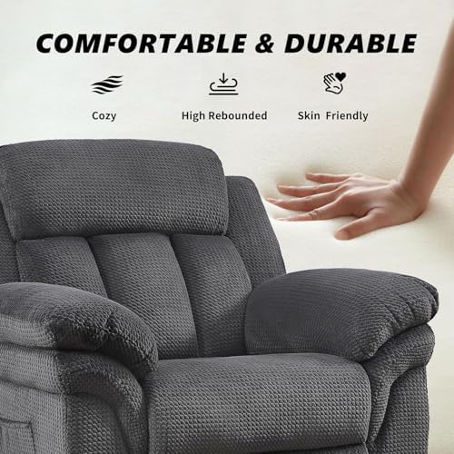 CANMOV Recliner Sofa Set, 2 Oversize Power Lift Recliner Chair and Manual - Image 4