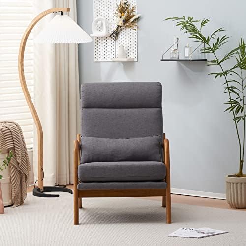 Karl home Accent Chair High Back Mid-Century Modern - Image 3