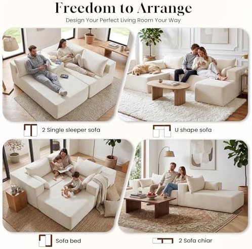 106" Cloud Sectional Boneless Couches - Image 3