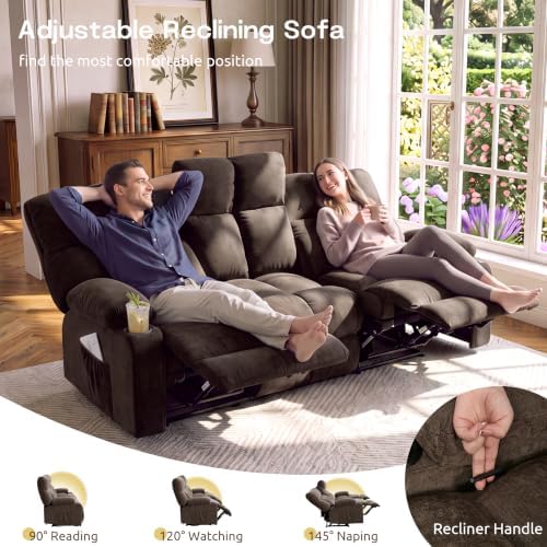 Oversized 3-Seater Recliner Sofa, Big Large Reclining Sofa - Image 3