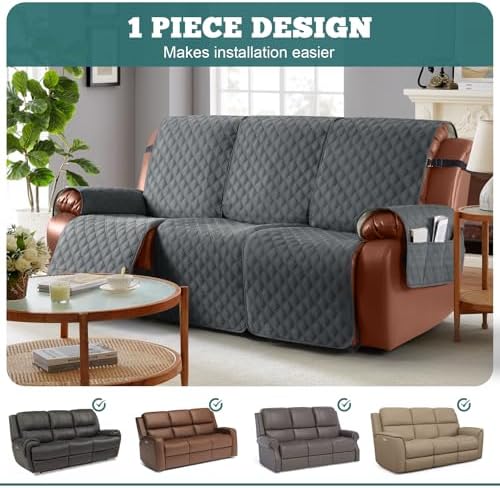 Ruaozz Waterproof Recliner Sofa Covers, 1-Piece Couch Covers - Image 4