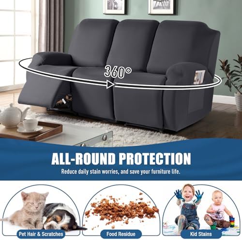 TAOCOCO Recliner Sofa Covers 3 Seater, Stretch Couch Covers - Image 5