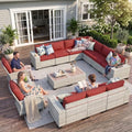 Outdoor Patio Furniture Set PE Wicker Rattan Outdoor Sectional Sofa by MuphyersPatioFurniture