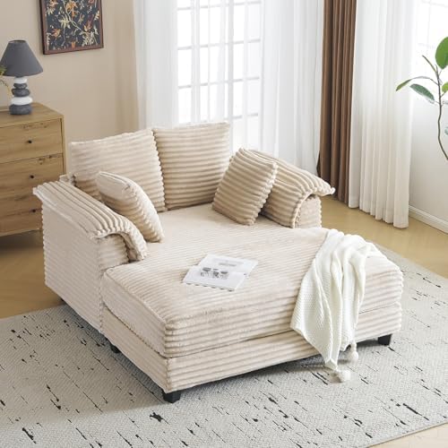 VINGLI 56" Wide Oversized Chaise Lounge Chair by VINGLI