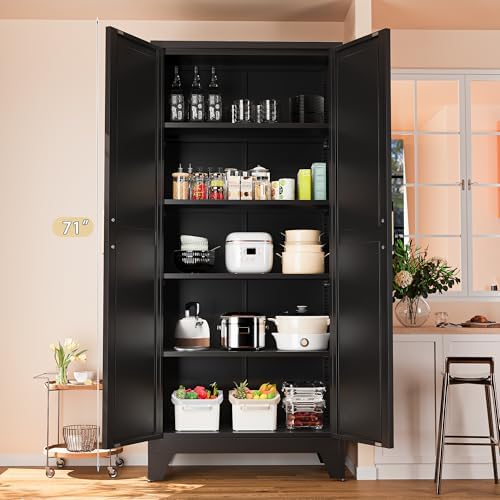 Washsemba 71'' Farmhouse Metal Storage Cabinet - Image 2