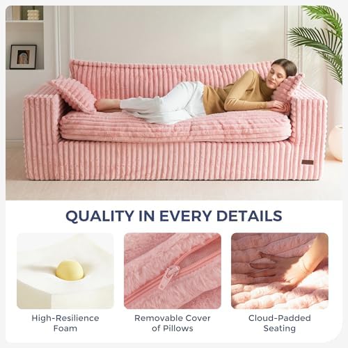 MAXYOYO Boneless Couch, 76-Inch Couch in a Box, Oversized 3-Seater Sofa - Image 5