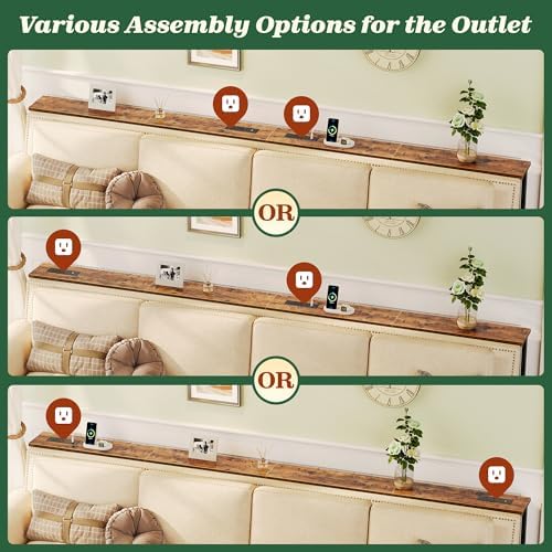 SUPERJARE 110.2 inch Narrow Behind Couch Table - Image 6