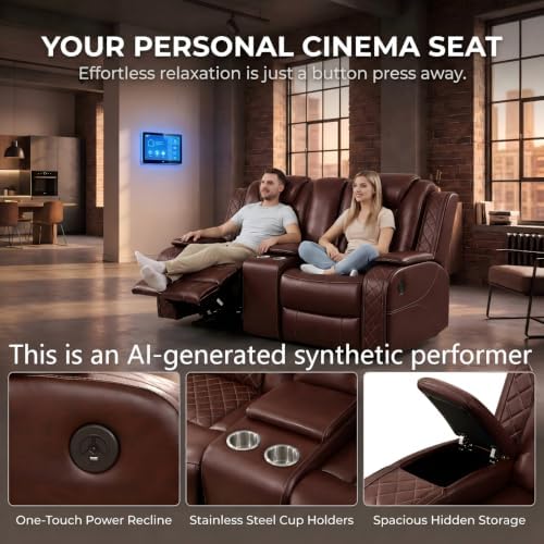 Leather Power Recliner Sofa Set - Image 4