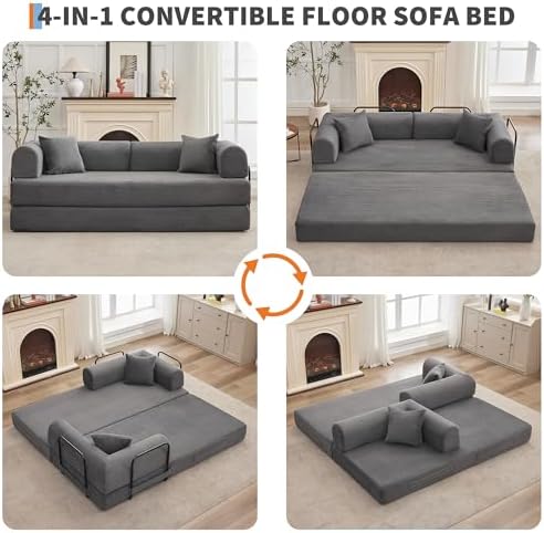 IDEALHOUSE 79" Convertible Futon Sofa Bed, Boneless Couch - Image 4