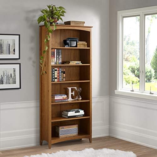 Camaflexi Shaker Style 6 Shelf Bookcase / Solid Wood / 72 inch Tall / - Image 6