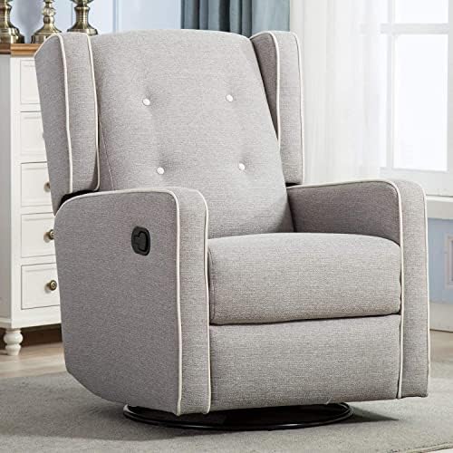 CANMOV Swivel Rocker Recliner Chair, Nursery Glider Chair, Nursery Rocking by CANMOV