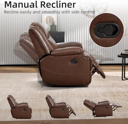 EBELLO Genuine Leather Recliner Manual Chair - Image 4