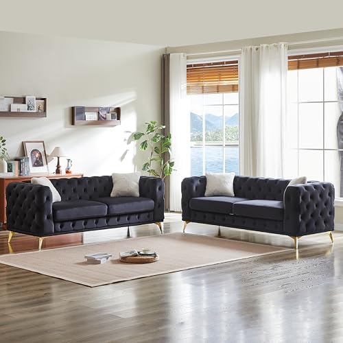 KEIKI 2-Piece Luxury Chesterfield Sofa Set by KEIKI