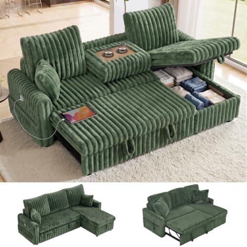 KCGKCG 81" Sectional Sleeper Sofa Bed by KCGKCG