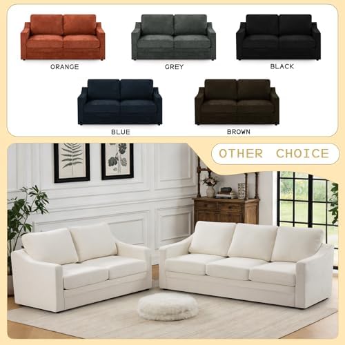 67” Chenille Loveseat Sofa w/Comfortable Back Cushions - Image 7