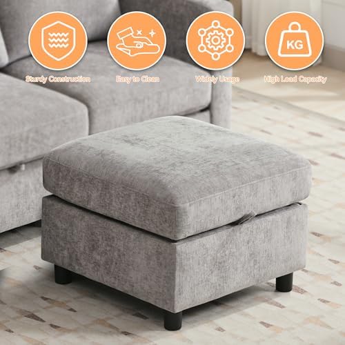 WUTUTUEE 25”Square Storage Ottoman Module - Image 6