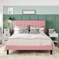 Allewie Queen Bed Frame, Velvet Upholstered Platform Bed by Allewie