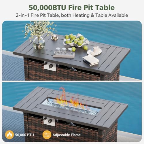 Aoxun 10 Piece Outdoor Patio Furniture Set - Image 6