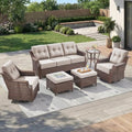 Luxury 6 Pieces Outdoor Patio Furniture Set-All Weather Wicker Outdoor Furniture by JelwalyPatioFurnitureSet