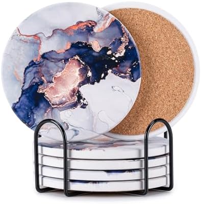 6Pcs Absorbent Coasters Set by Hoewina