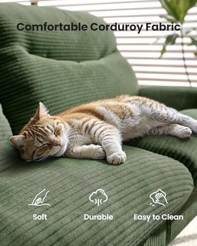 Amada 66 inch Convertible Corduroy Futon Sofa Bed - Image 4