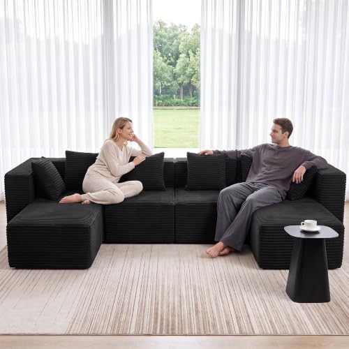 130" Modular Sectional Cloud Couch, U Shaped Sofa - Image 2