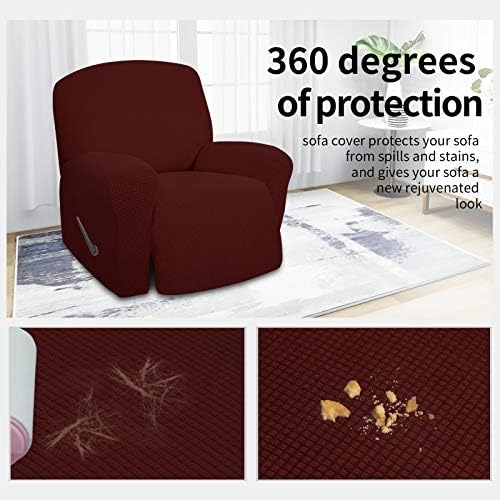 Easy-Going 4 Pieces Oversized Recliner Stretch Sofa Slipcover Sofa Cover - Image 3